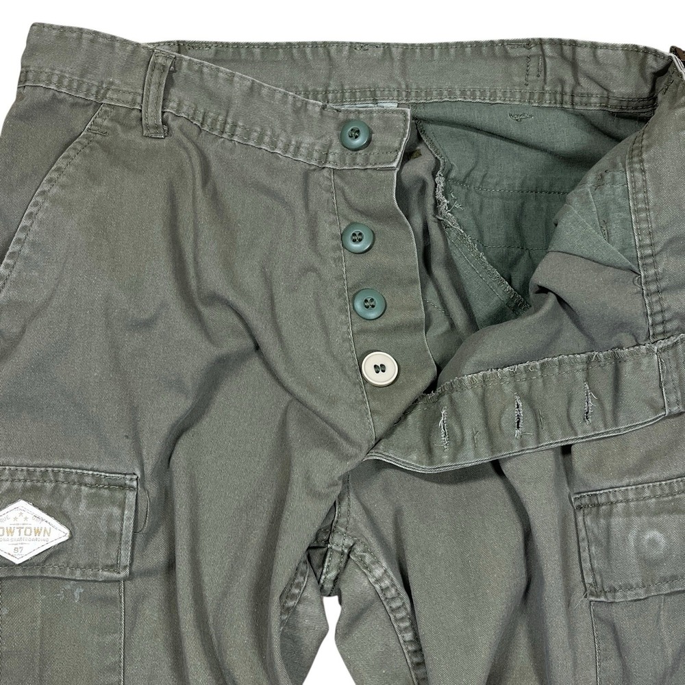Cowtown Arizona Skateboarding Red‎ Curb Cargo Pants Mens M Military Green Grunge - Picture 3 of 10